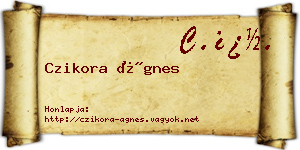 Czikora Ágnes névjegykártya